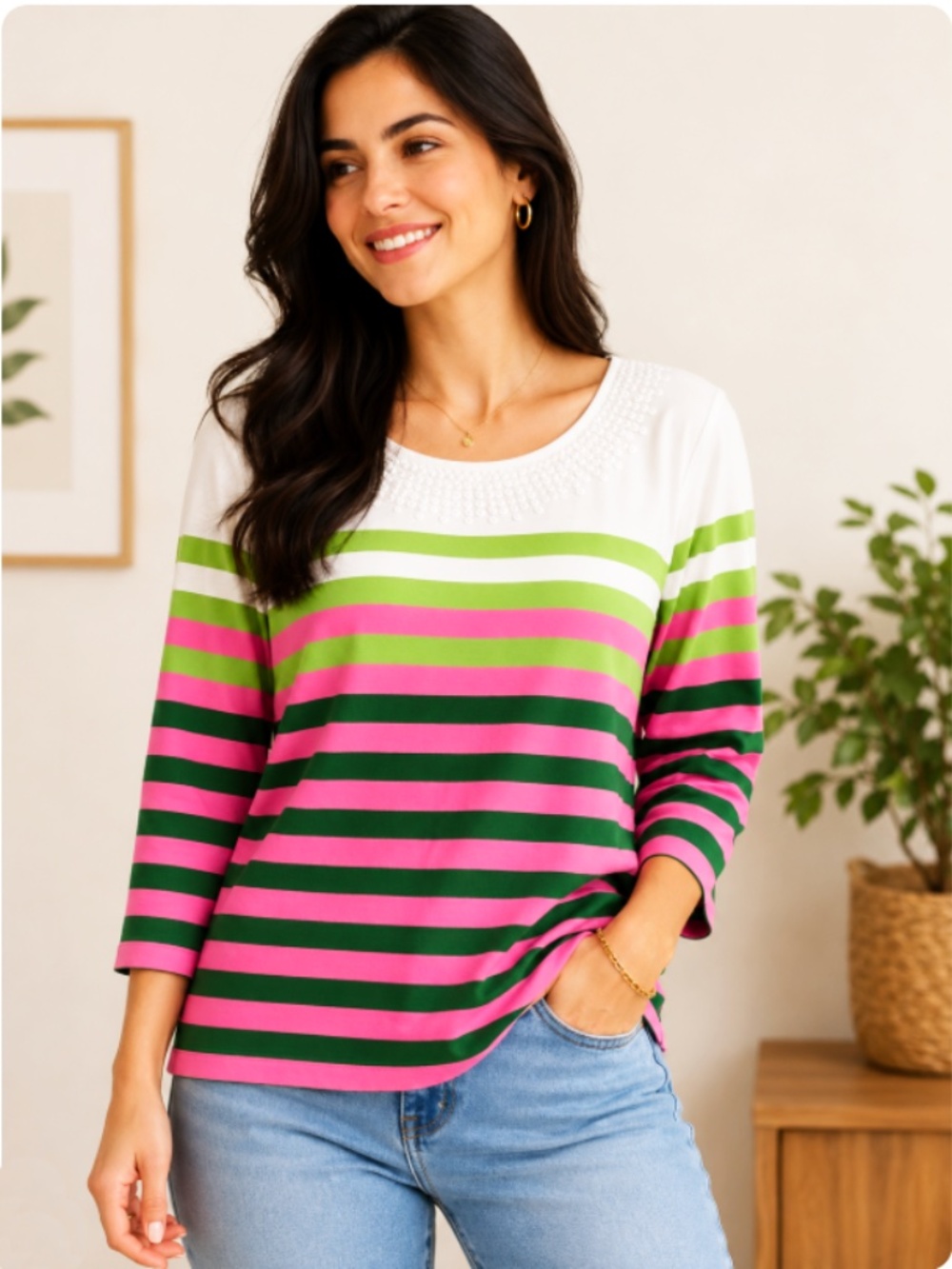 Ruby Rd. Cotton Top Size L